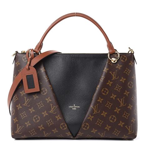 louis vuitton v tote black|louis vuitton satchel black.